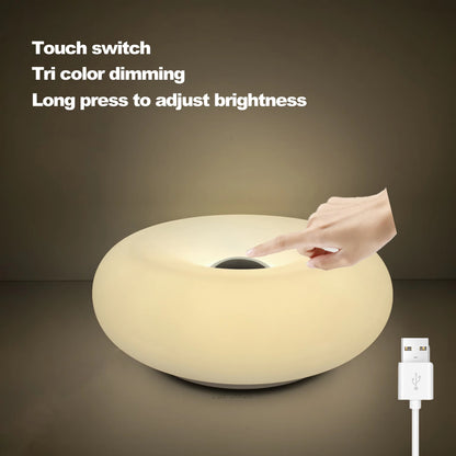 USB Rechargeable Dimmable Bauhuas Donut Lamp