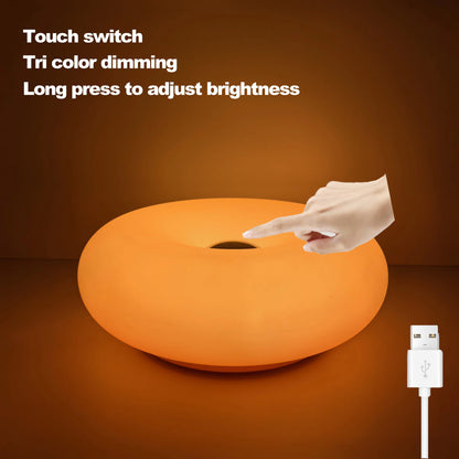 USB Rechargeable Dimmable Bauhuas Donut Lamp