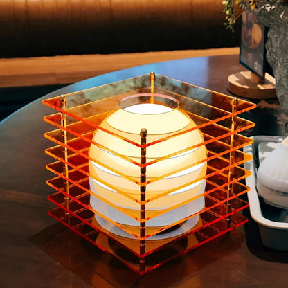 Rechargeable Layered Acrylic Table Lamp