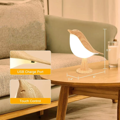 USB Rechargeable Dimmable LED Bird Night Light