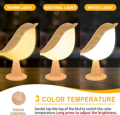USB Rechargeable Dimmable LED Bird Night Light