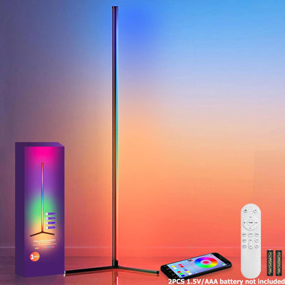 Smart App Controlled RGB LED Corner Floor Lamp