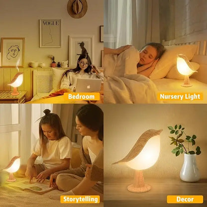 USB Rechargeable Dimmable LED Bird Night Light
