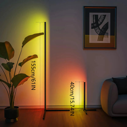 Smart App Controlled RGB LED Corner Floor Lamp