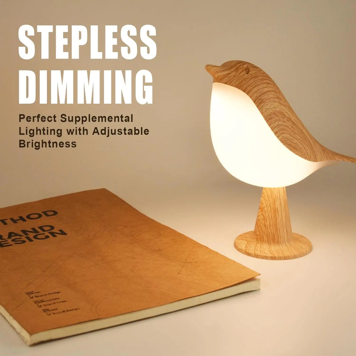 USB Rechargeable Dimmable LED Bird Night Light