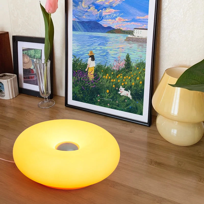 USB Rechargeable Dimmable Bauhuas Donut Lamp
