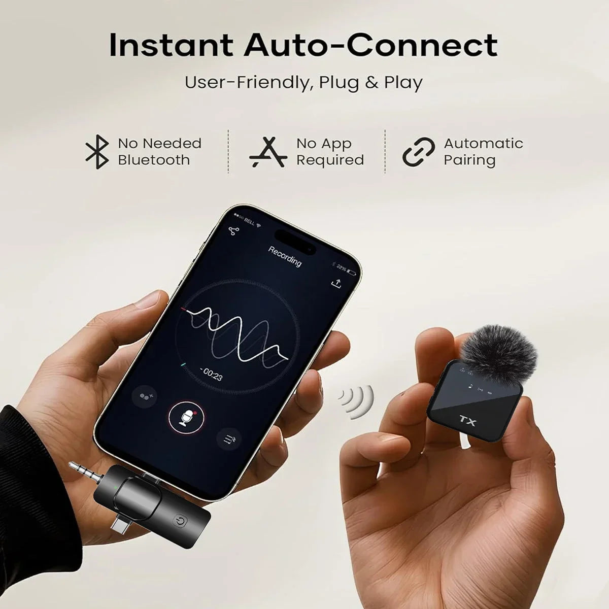 Noise Cancelling Universally Compatible Lavalier Microphone
