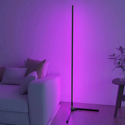 Smart App Controlled RGB LED Corner Floor Lamp