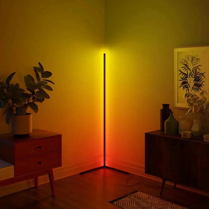 Smart App Controlled RGB LED Corner Floor Lamp