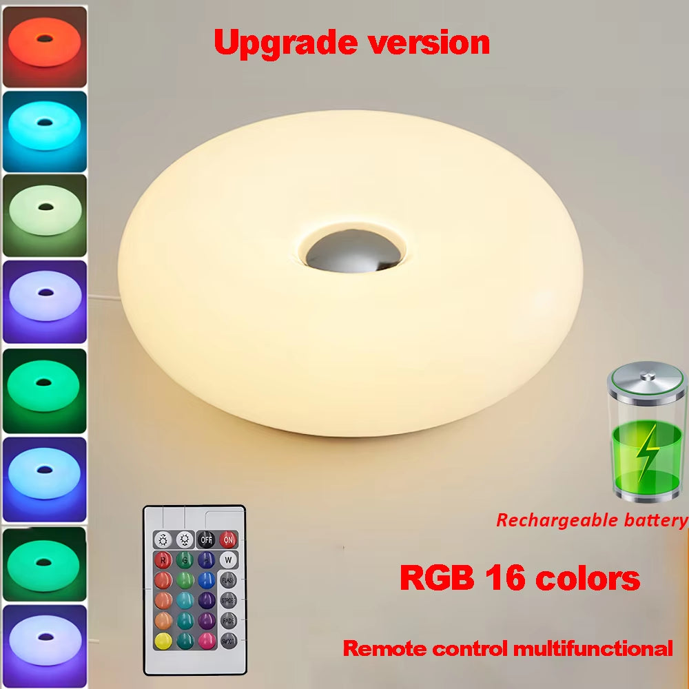 USB Rechargeable Dimmable Bauhuas Donut Lamp