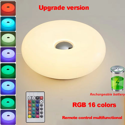 USB Rechargeable Dimmable Bauhuas Donut Lamp