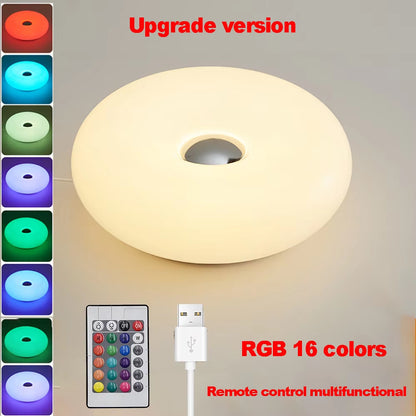USB Rechargeable Dimmable Bauhuas Donut Lamp